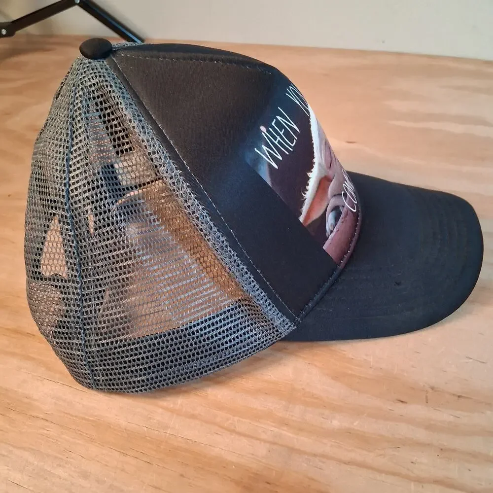 Star Wars Mandalorian Trucker Hat Baby Yoda Grogu “When Your Song Comes On” Cap
